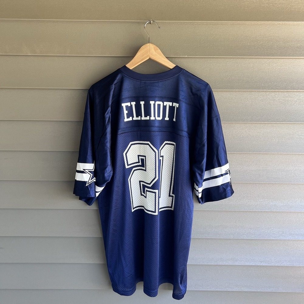 Dallas Cowboys Ezekiel Elliot #21 Mens Jersey Size Large Blue NFL Players